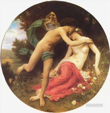 Cupid and Psyche William Adolphe Bouguereau nude Oil Paintings